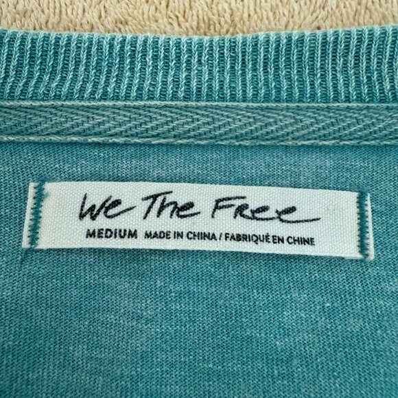 Free People We The Free Ivy Tee in Aqua Combo size M - Picture 5 of 11